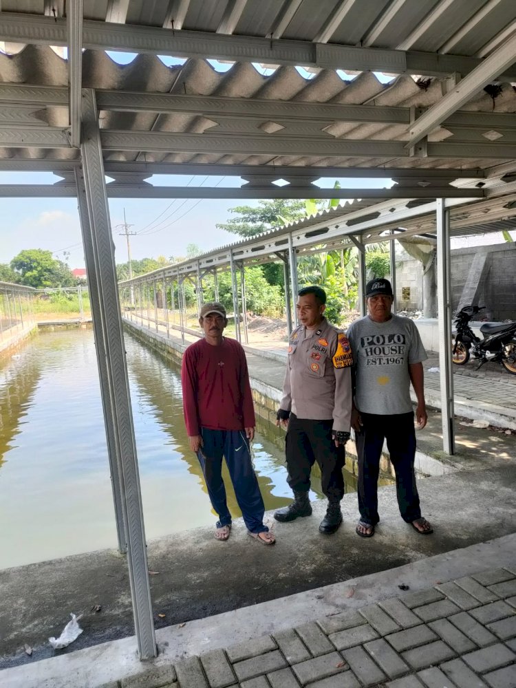 Anggota Polsek Sedati Cek Ketahanan Pangan Bergizi di Lahan Warga