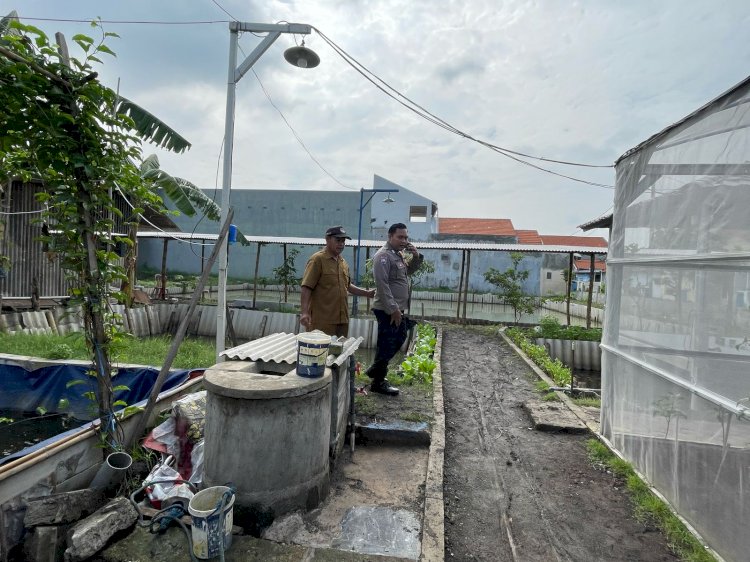 Bhabinkamtibmas Desa Bangah, Kelompok Tani dan Karang Taruna Turung Bareng ke Green House Ketahanan Pangan
