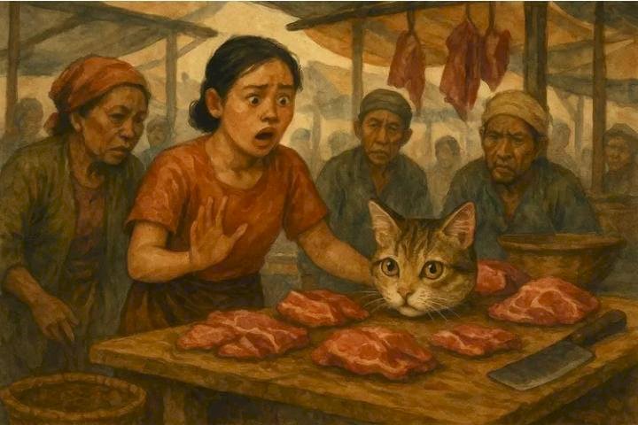 Video Potongan Kepala Kucing di Pasar Sepanjang, Begini Respon Polisi