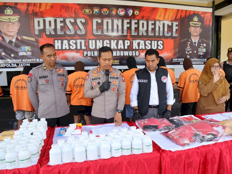 Operasi Tumpas Narkoba Semeru 2025, Polres Bondowoso Amankan 11 Tersangka Sita 10,93 Gram Sabu dan 241 Ribu Butir Okerbaya